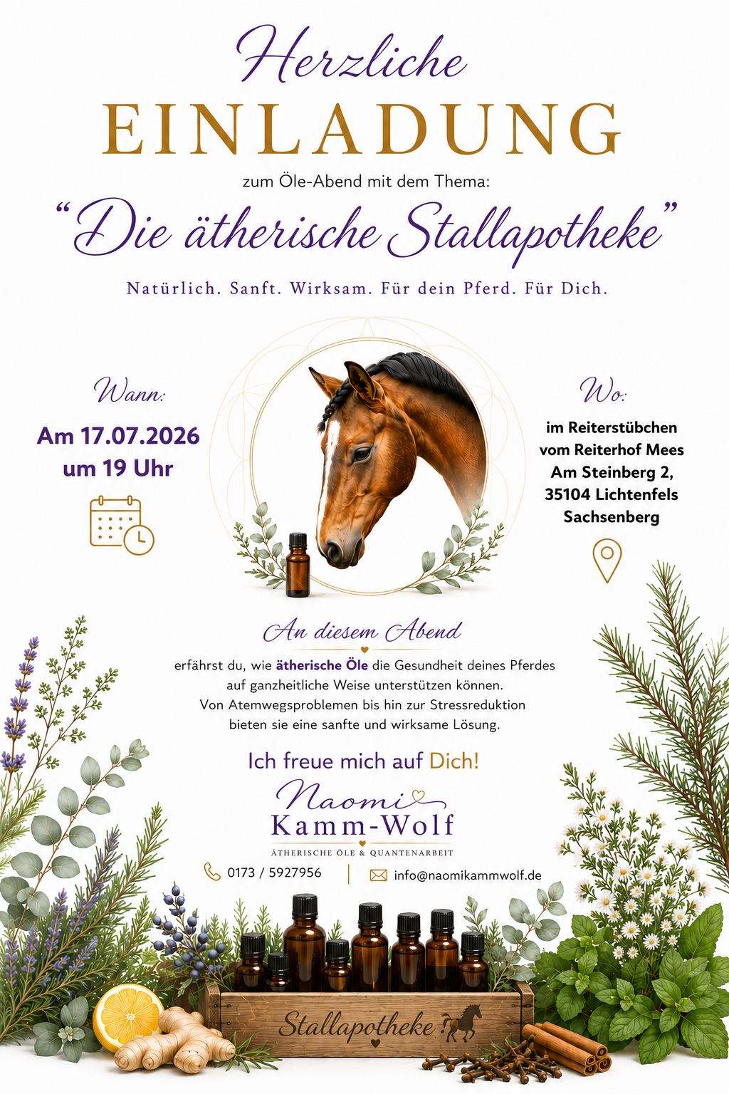 Einladung zum Öle-Abend: Die Ätherische Stallapotheke
